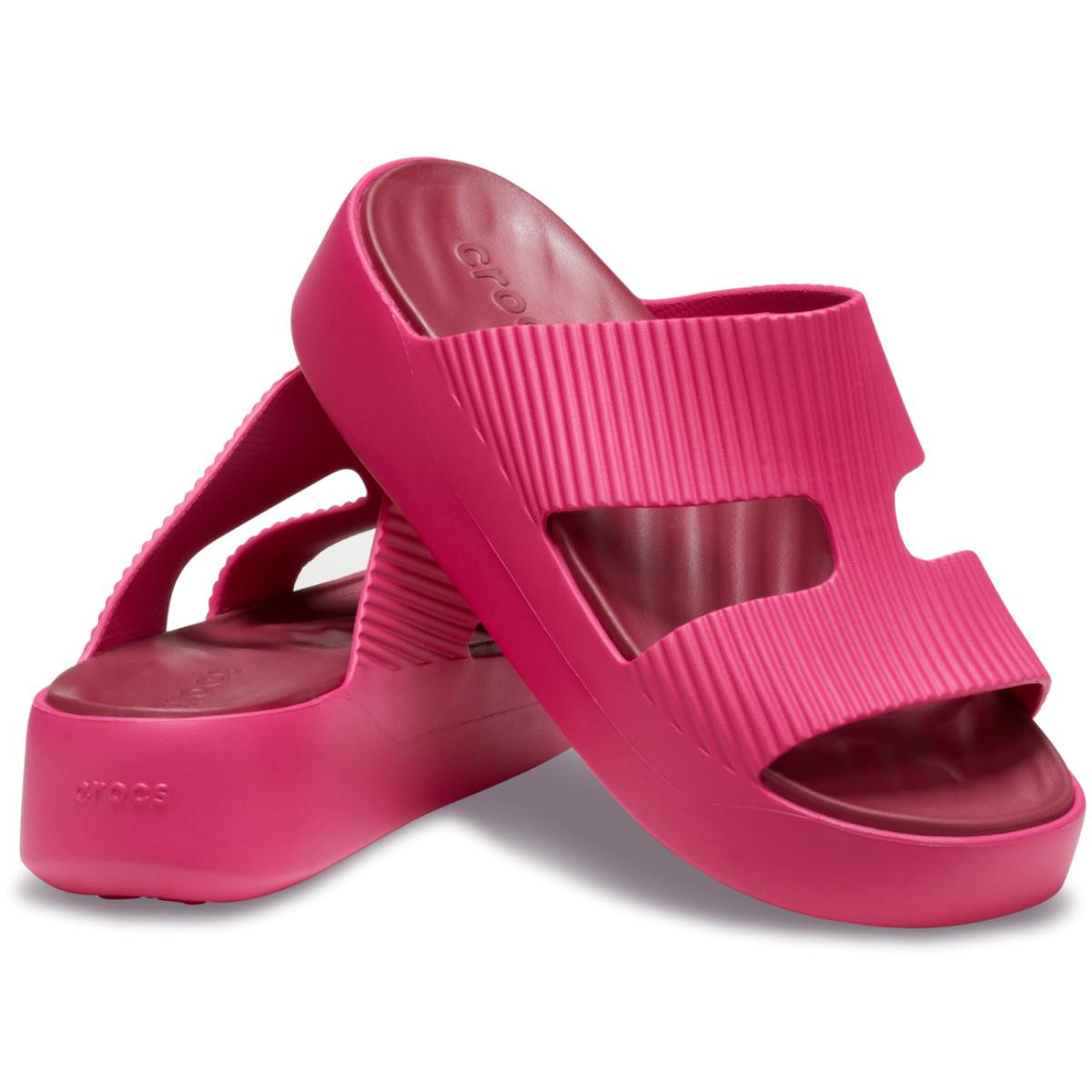 Papuci Crocs Getaway Groove Platform H-Strap Roz - Dragon Fruit - 3 | YEO