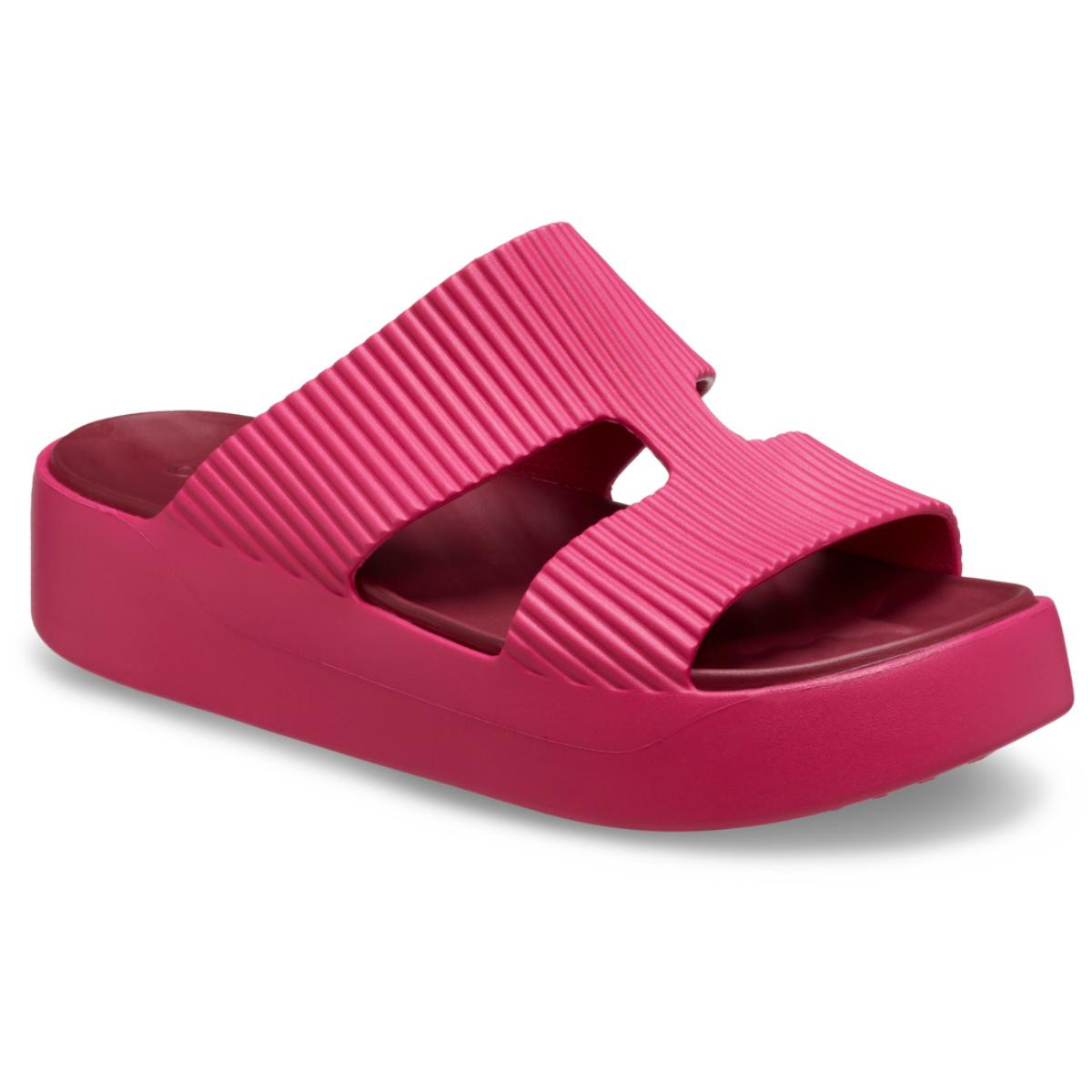 Papuci Crocs Getaway Groove Platform H-Strap Roz - Dragon Fruit - 1 | YEO