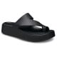 Papuci Crocs Getaway Platform Toe Loop Culoare Negru - Black