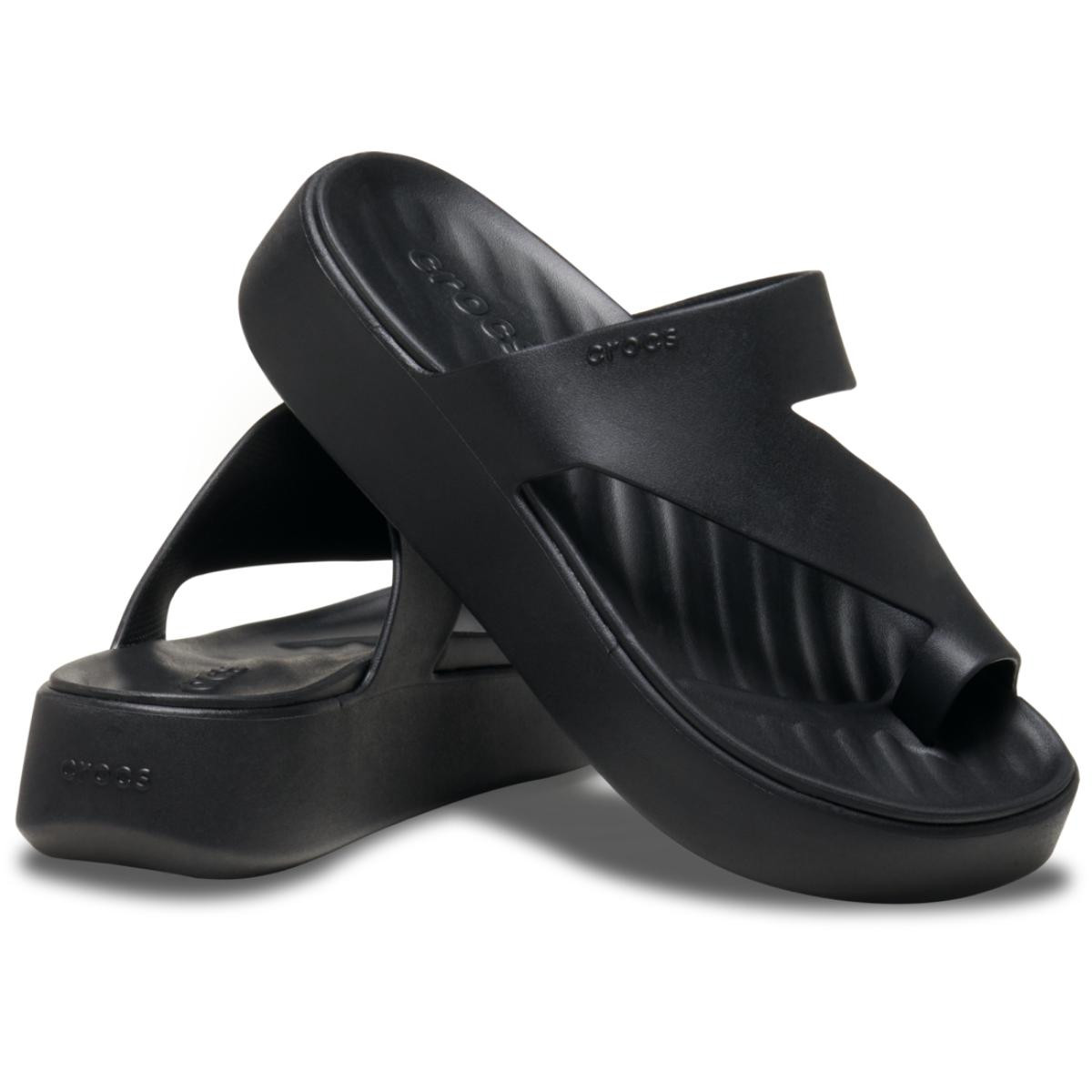 Papuci Crocs Getaway Platform Toe Loop Negru - Black - 3 | YEO