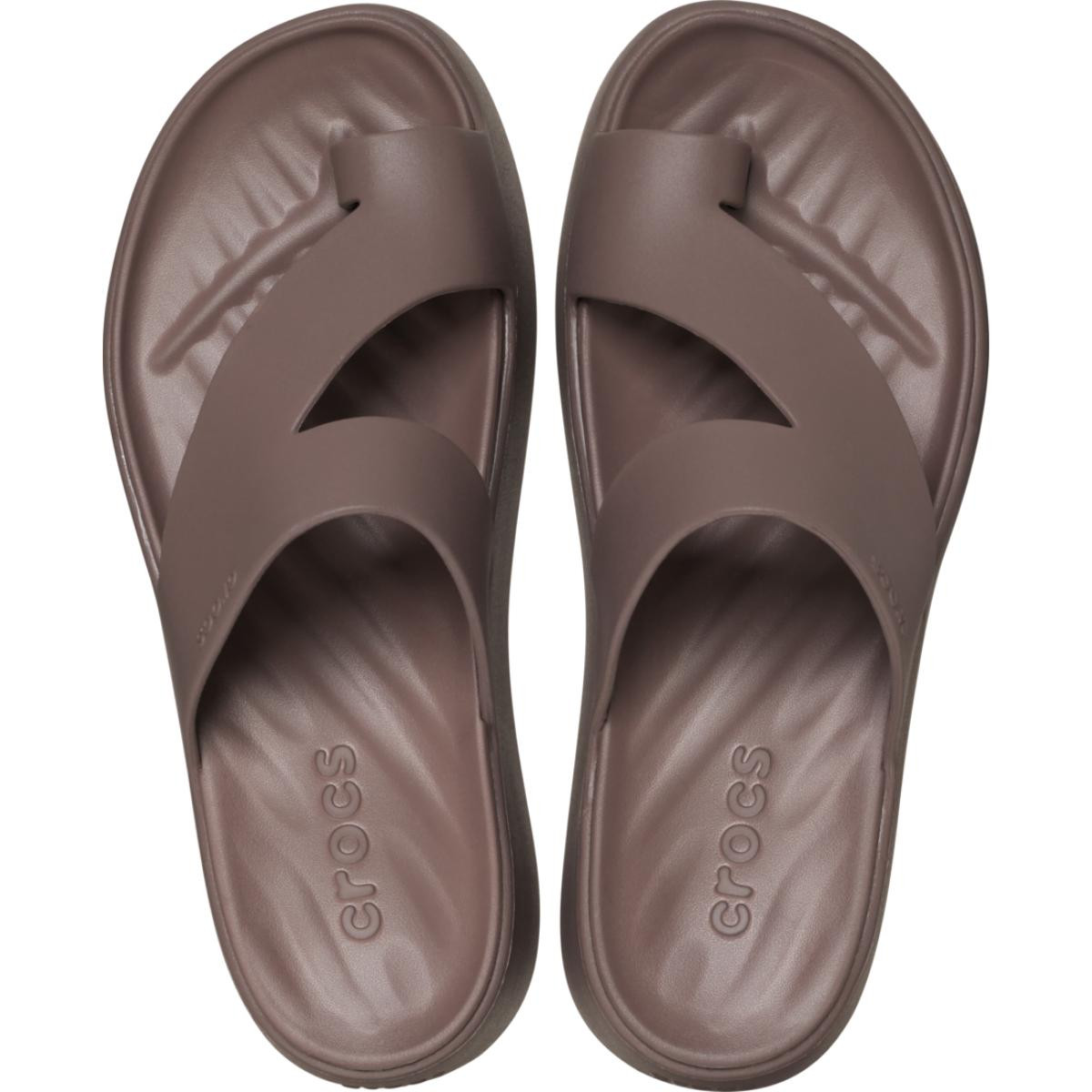 Papuci Crocs Getaway Platform Toe Loop Maro - Truffle - 3 | YEO