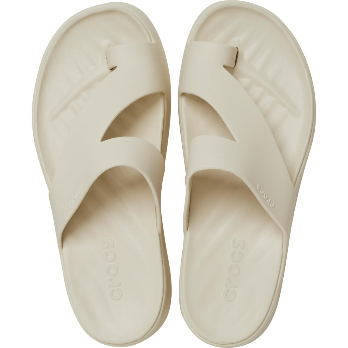 Papuci Crocs Getaway Platform Toe Loop Bej - Sandstone - 4 | YEO