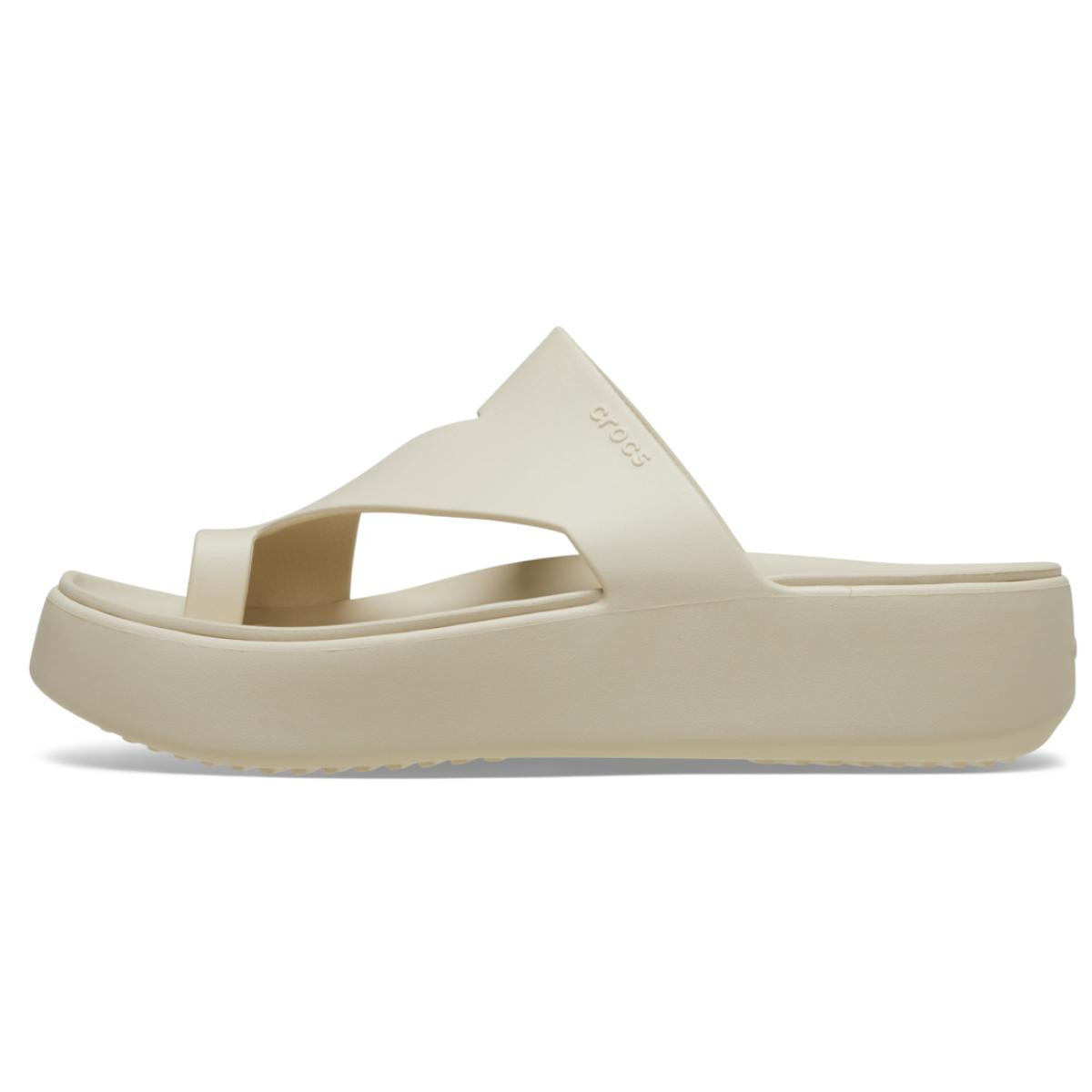 Papuci Crocs Getaway Platform Toe Loop Bej - Sandstone - 2 | YEO