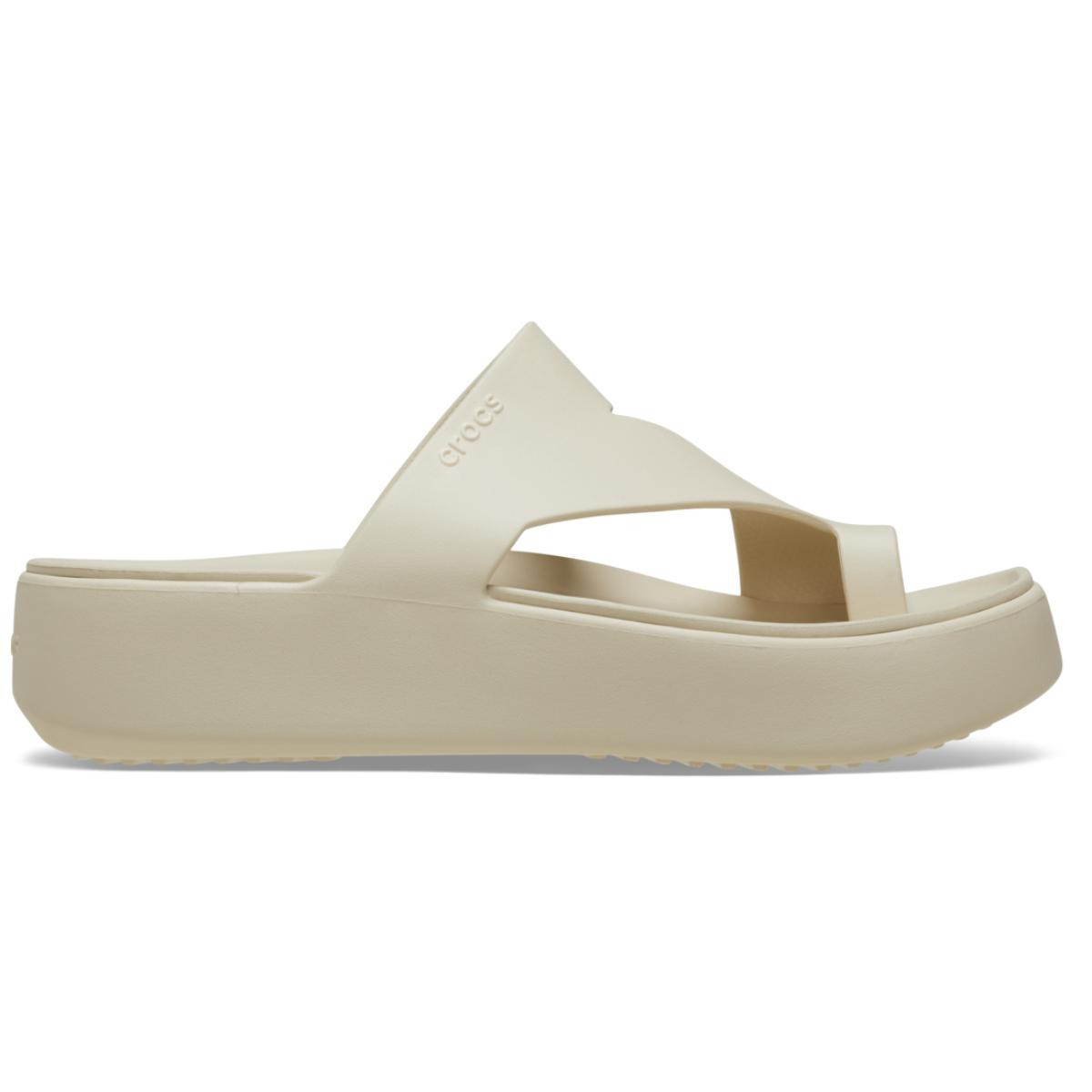 Papuci Crocs Getaway Platform Toe Loop Bej - Sandstone - 1 | YEO