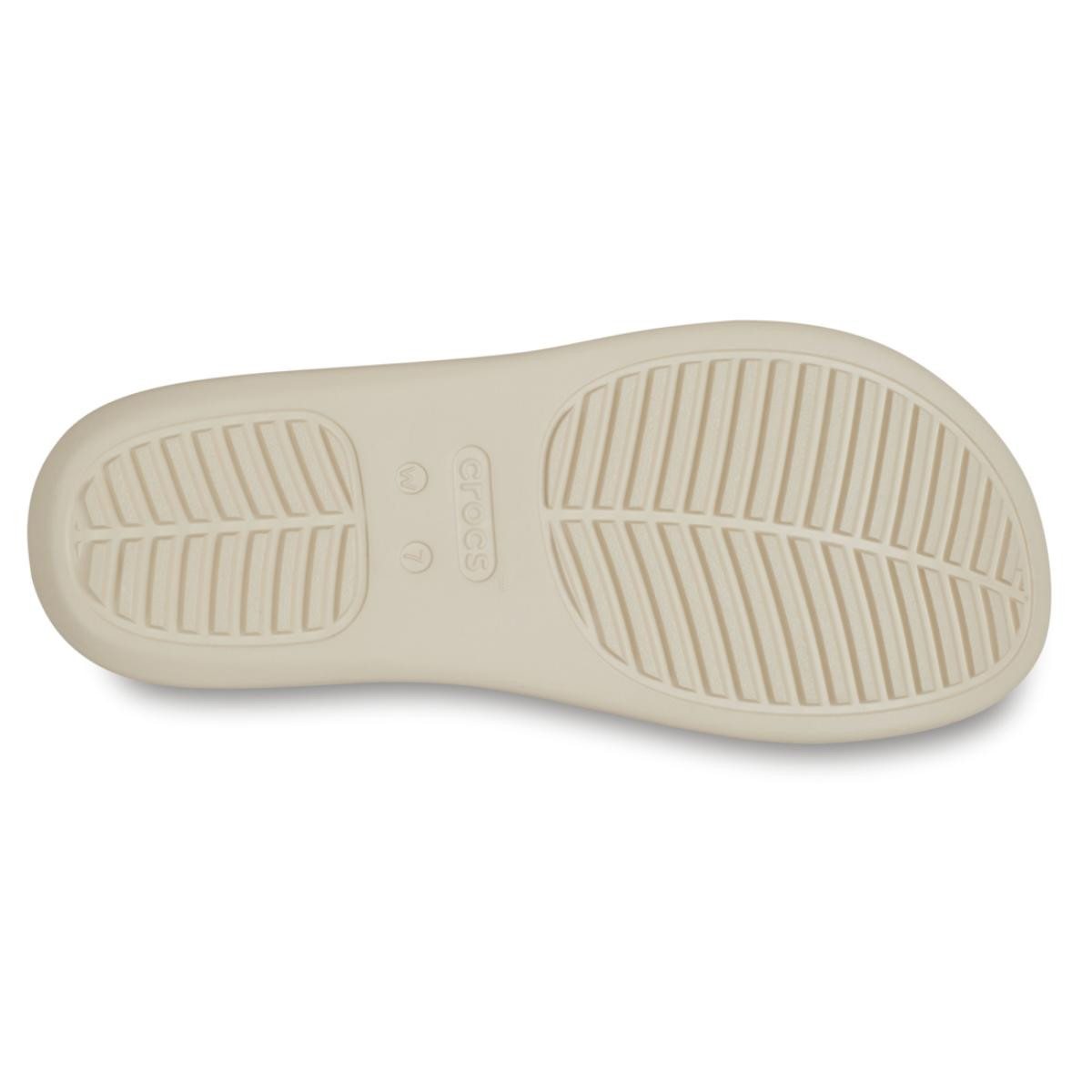 Papuci Crocs Getaway Platform Toe Loop Bej - Sandstone