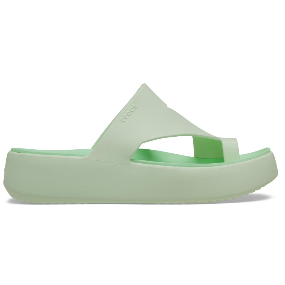 Papuci Crocs Getaway Platform Toe Loop Verde - Jade Tint - 2 | YEO