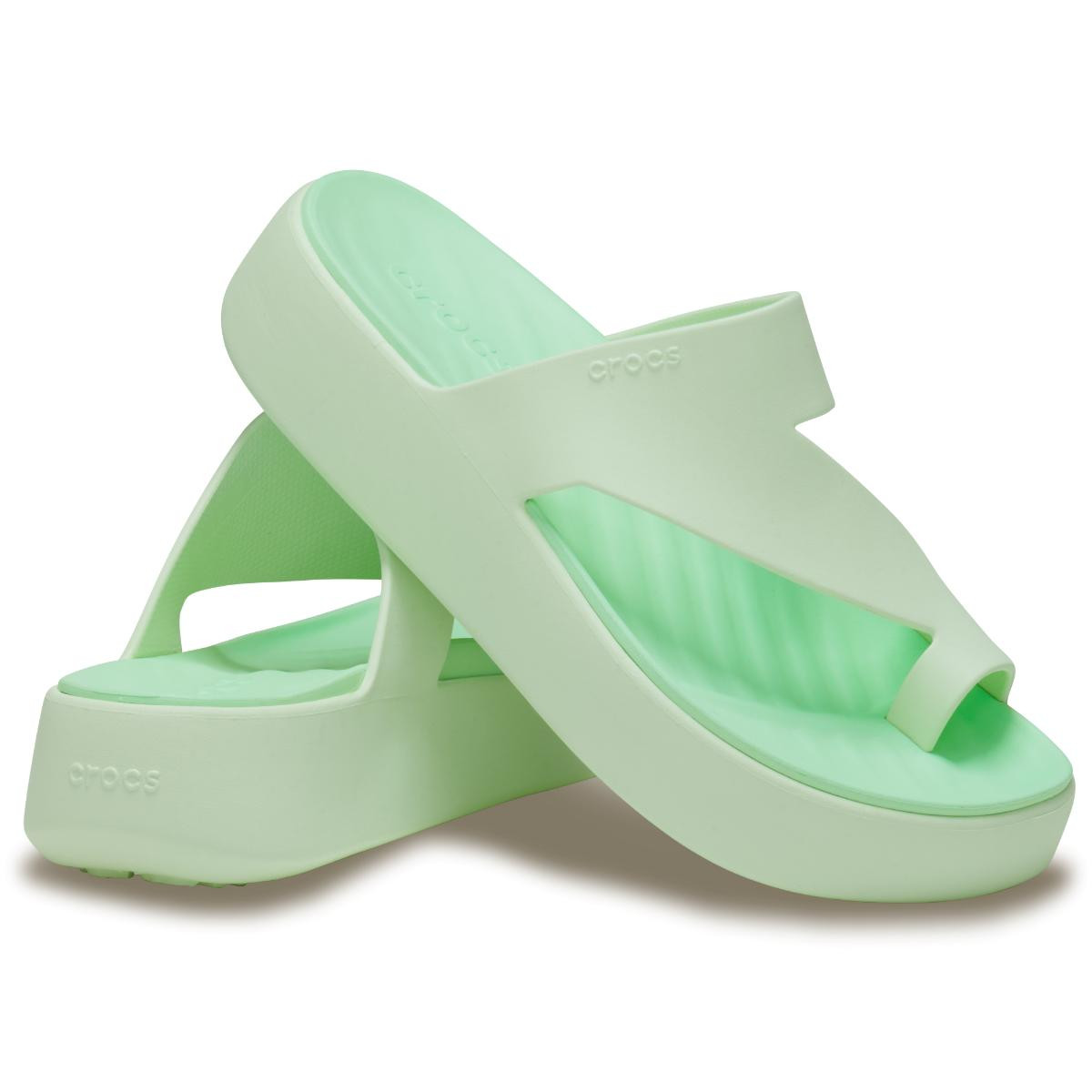 Papuci Crocs Getaway Platform Toe Loop Verde - Jade Tint - 3 | YEO