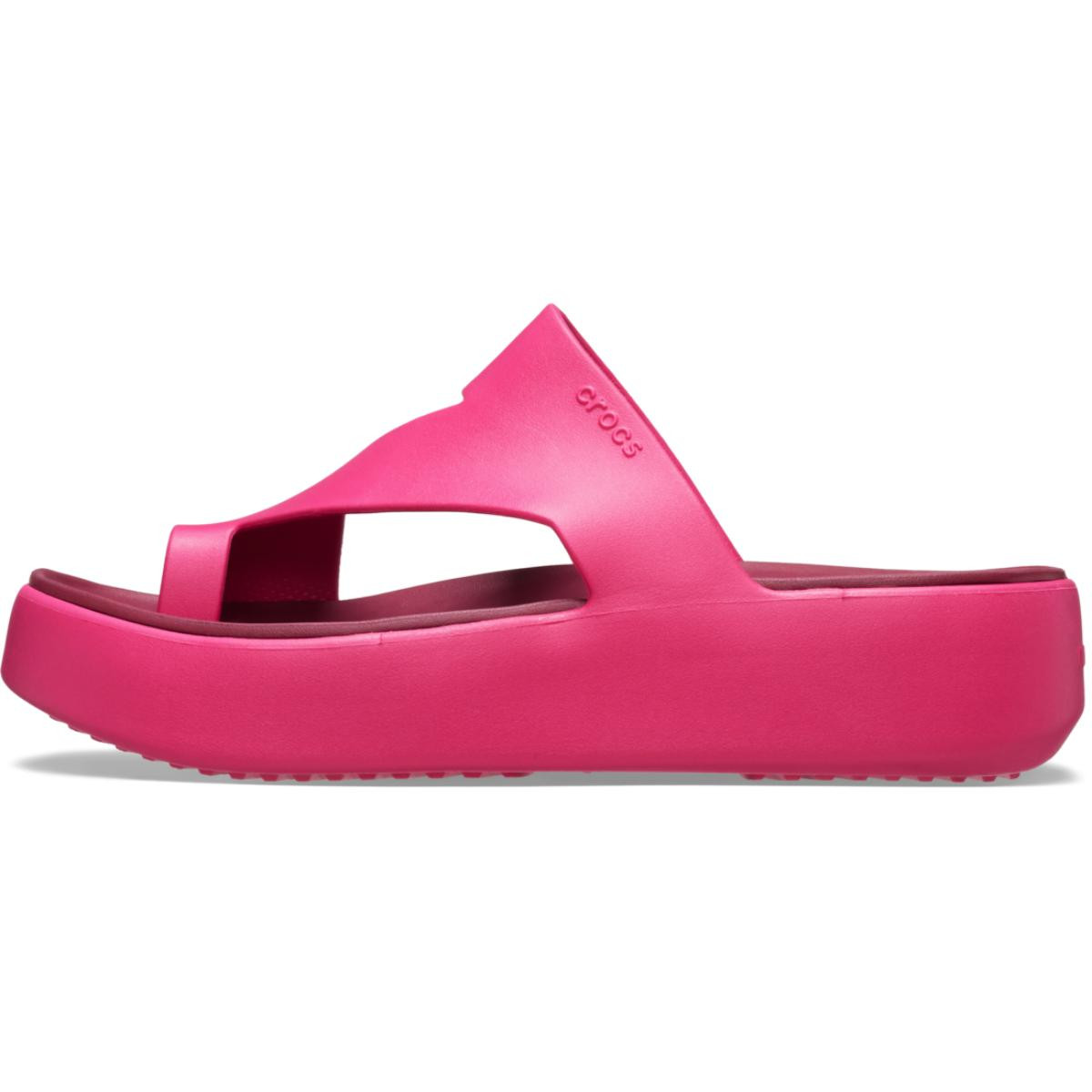 Papuci Crocs Getaway Platform Toe Loop Roz - Dragon Fruit - 2 | YEO