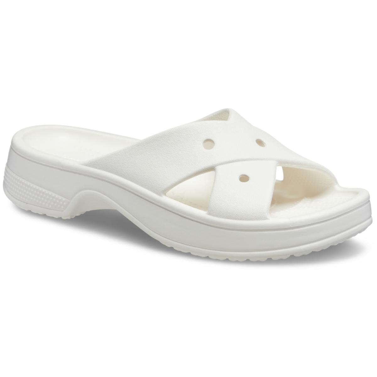 Papuci Crocs Classic Women\'s Cross Strap Alb - Chalk - 1 | YEO