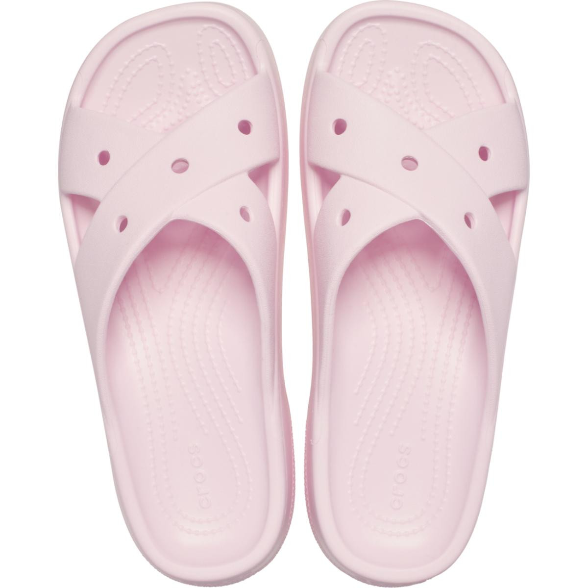 Papuci Crocs Classic Women\'s Cross Strap Roz - Pink Milk - 4 | YEO