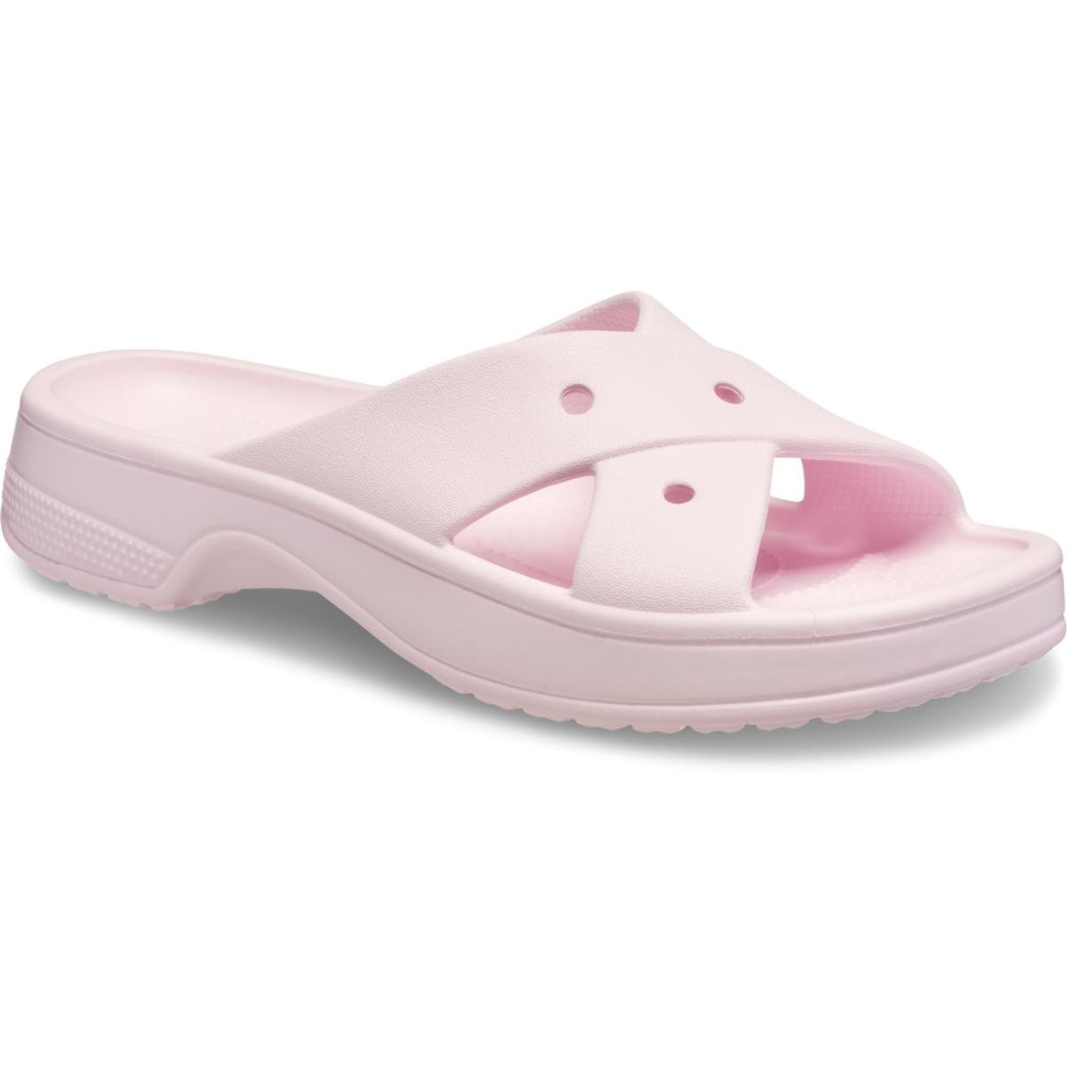 Papuci Crocs Classic Women\'s Cross Strap Roz - Pink Milk - 1 | YEO
