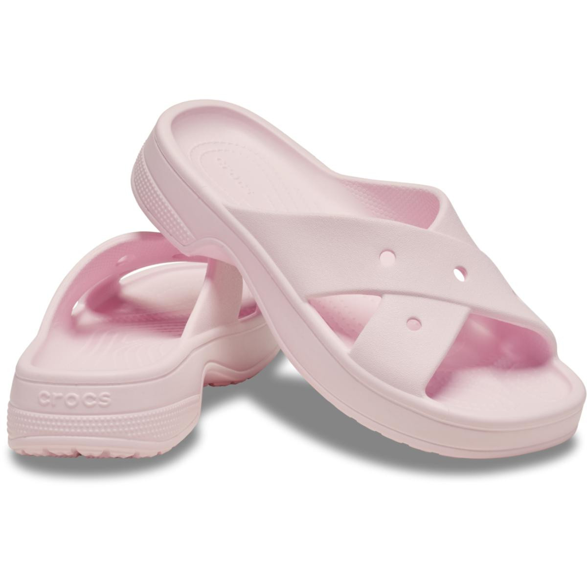 Papuci Crocs Classic Women\'s Cross Strap Roz - Pink Milk - 3 | YEO