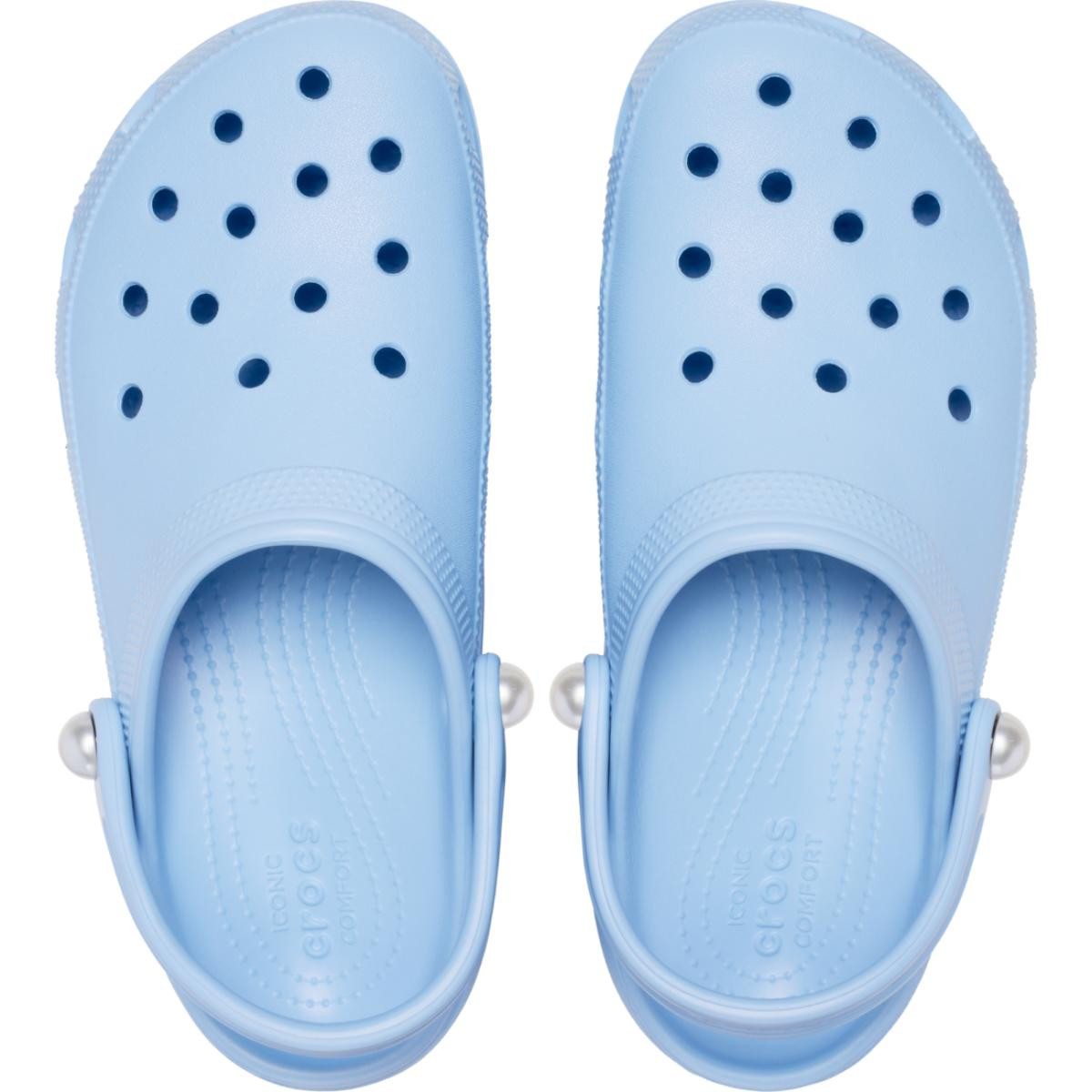 Saboti Crocs Classic Platform Pearl Clog Albastru - Blue Calcite - 4 | YEO