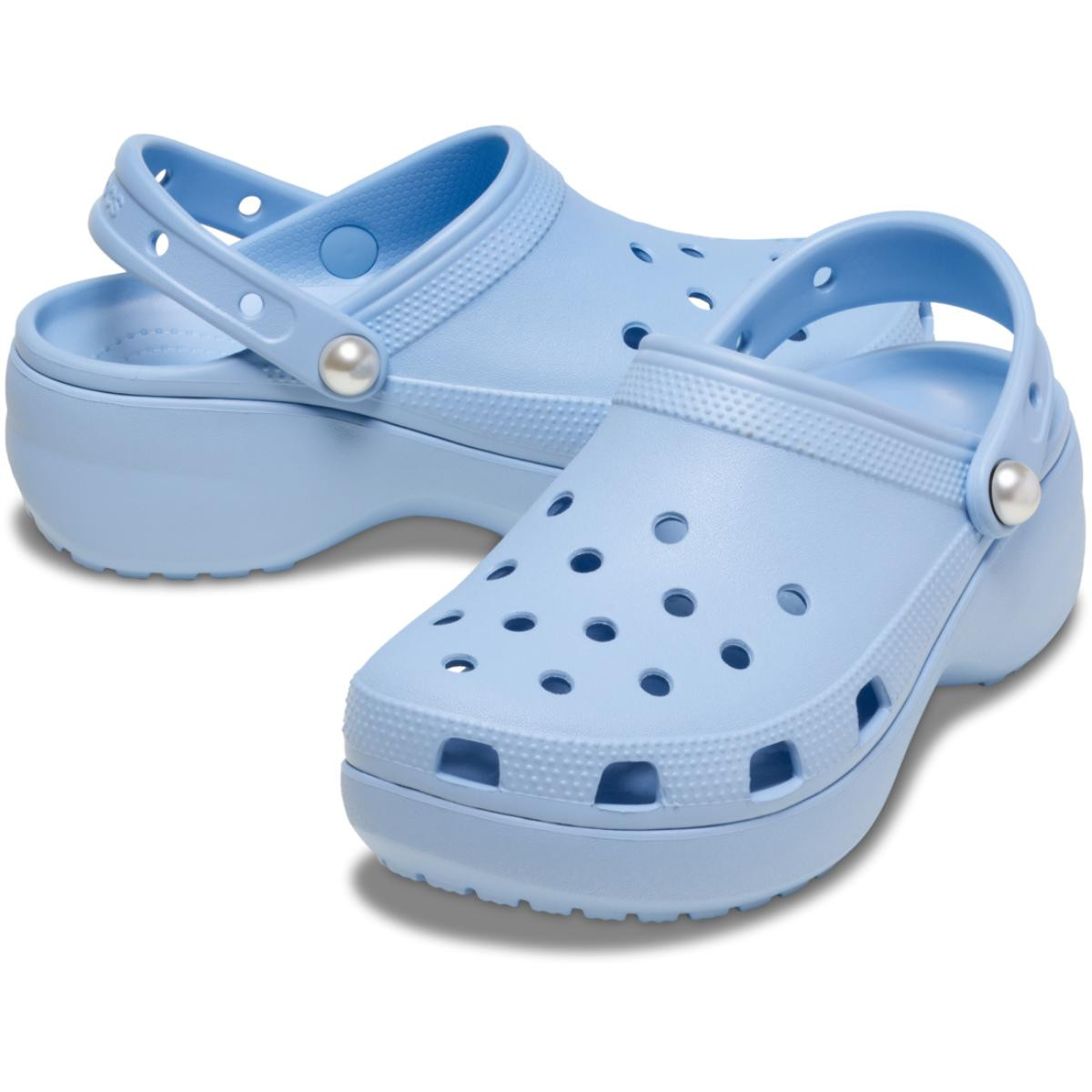 Saboti Crocs Classic Platform Pearl Clog Albastru - Blue Calcite - 3 | YEO