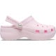 Saboti Crocs Classic Platform Pearl Clog Culoare Roz - Pink Milk