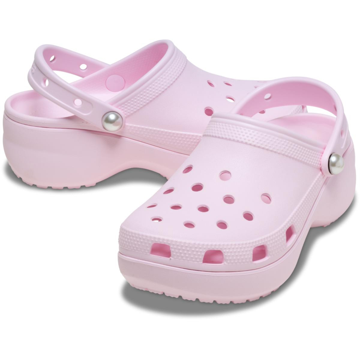 Saboti Crocs Classic Platform Pearl Clog Roz - Pink Milk - 3 | YEO