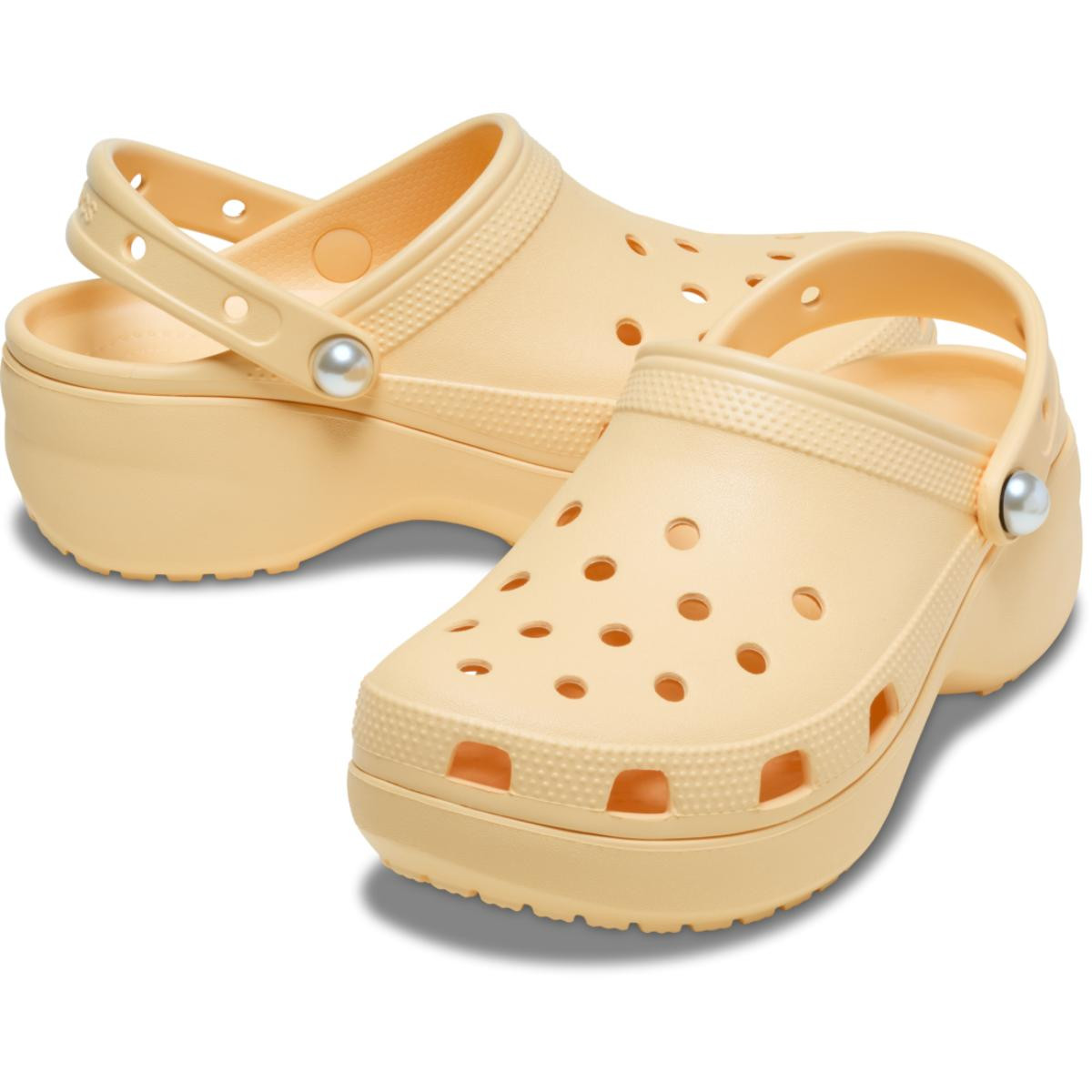 Saboti Crocs Classic Platform Pearl Clog Portocaliu - Golden Hour - 3 | YEO