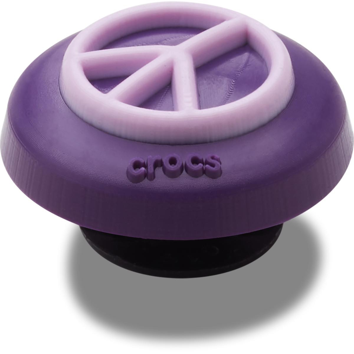 Jibbitz Crocs Black and Pink Peace Sign - 1 | YEO