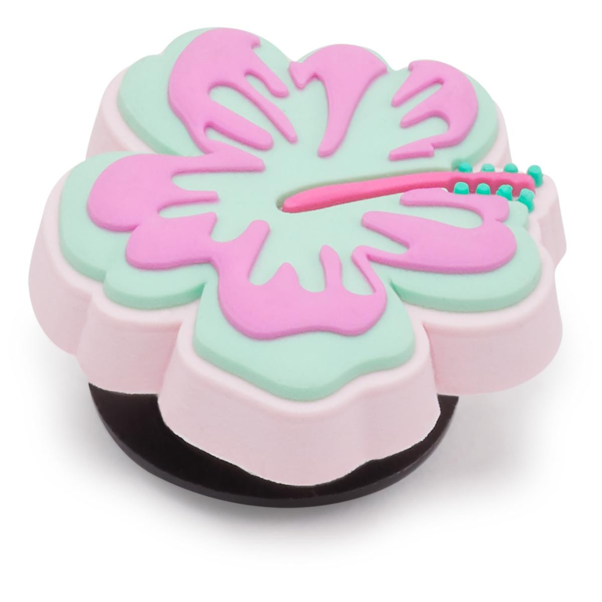 Jibbitz Crocs Turquoise and Pink Hibiscus - 1 | YEO