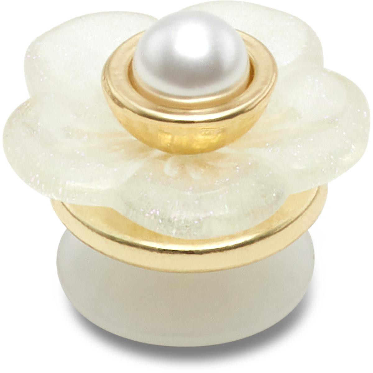 Jibbitz Crocs Gold and Silver Pearl Flower - 1 | YEO