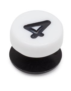 Jibbitz Crocs Number Four... Negru - Black/White 2