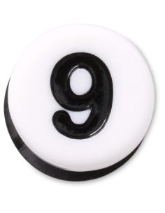 Jibbitz Crocs Number Nine... Negru - Black/White
