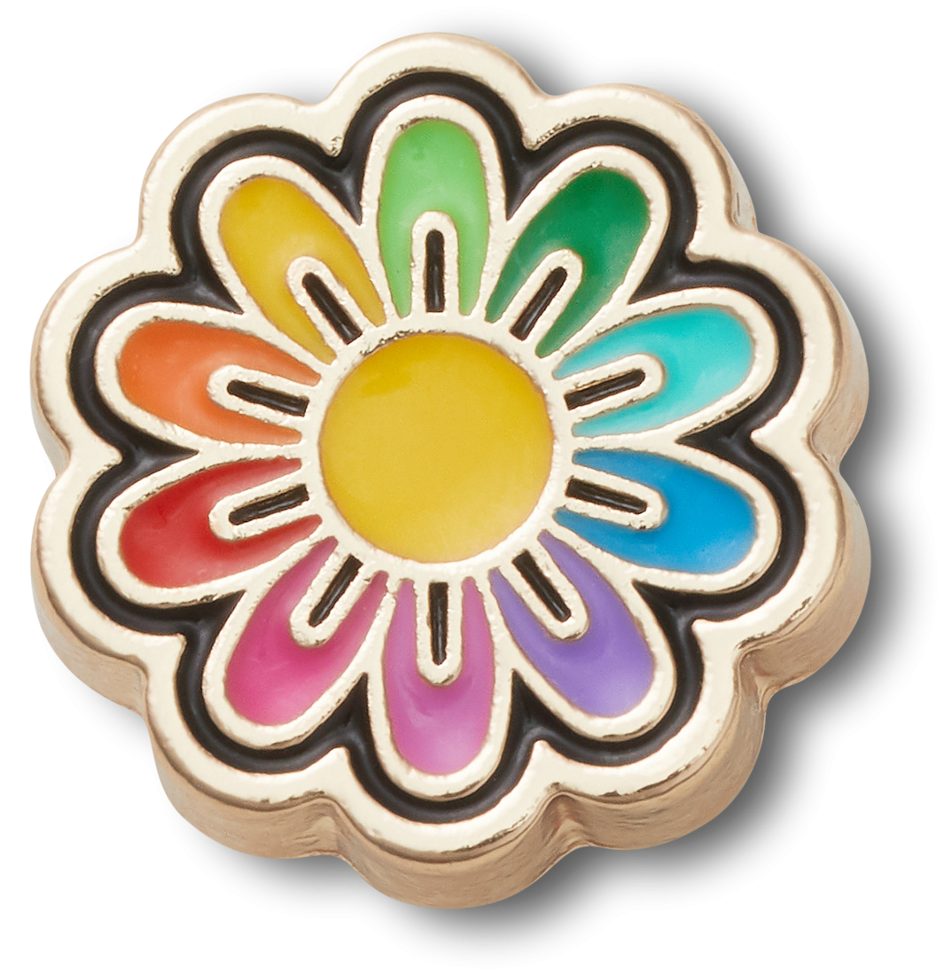 Jibbitz Crocs Festival Gold Rainbow Daisy
