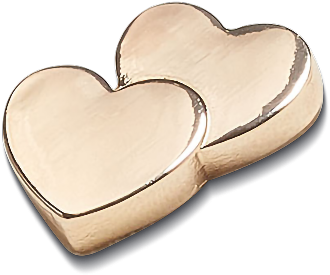 Jibbitz Crocs Gold Double Heart - 1 | YEO