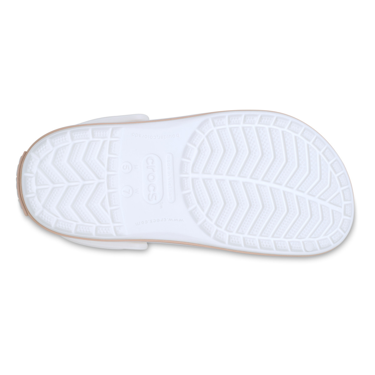 Saboti Crocs Crocband Alb - White/Pink Caramel