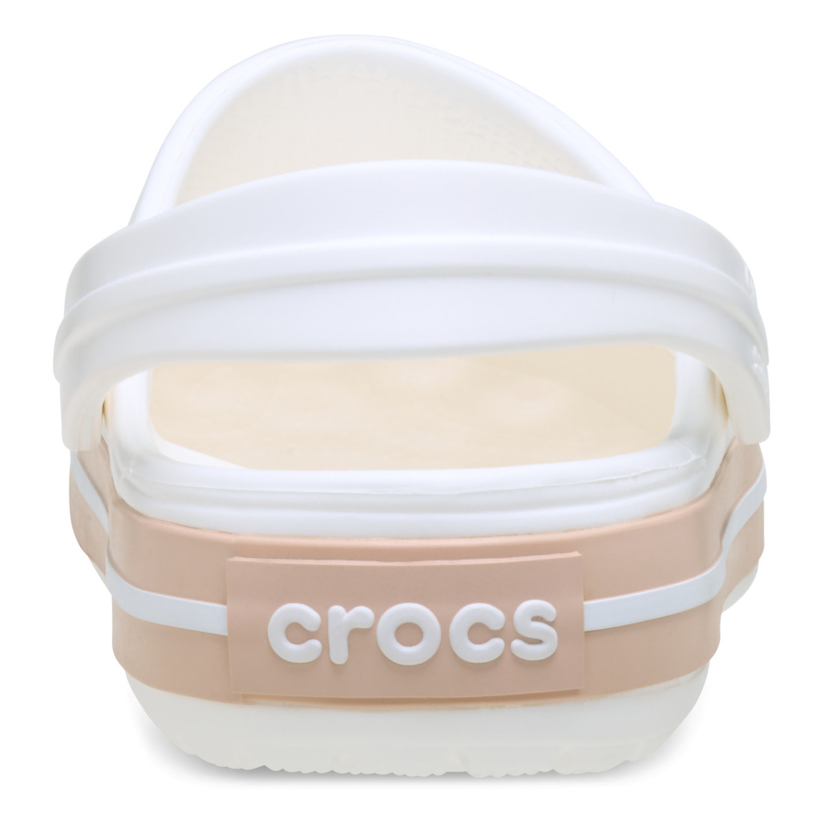 Saboti Crocs Crocband Alb - White/Pink Caramel