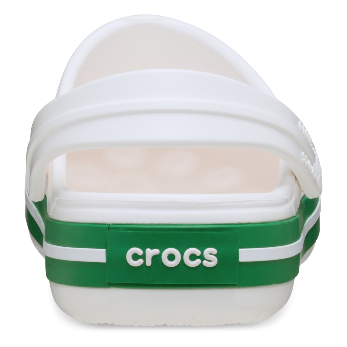 Saboți Crocs Crocband Kid's New Clog Alb - White/Green Ivy