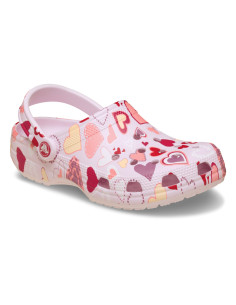 Saboti Crocs Classic V's... Roz - Pink Milk/Hearts 2