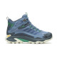Ghete Merrell Moab Speed 2 Mid GORE-TEX Steel Blue Culoare Albastru - Steel Blue