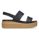 Sandale Crocs Brooklyn Low Wedge Culoare Negru - Black/Cashew