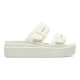 Sandale Crocs Women’s Brooklyn Low Wedge Sandal Culoare Alb - Chalk