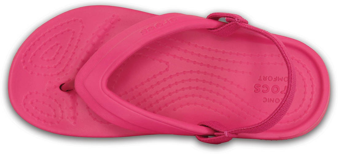 Slapi Crocs Classic Flip Kids Roz - Candy Pink - 2 | YEO