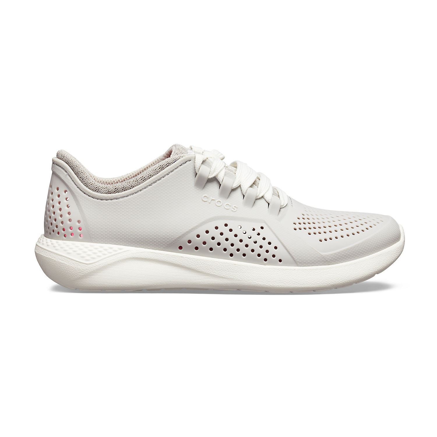 Pantofi crocs women's literide pacer alb - pearl
