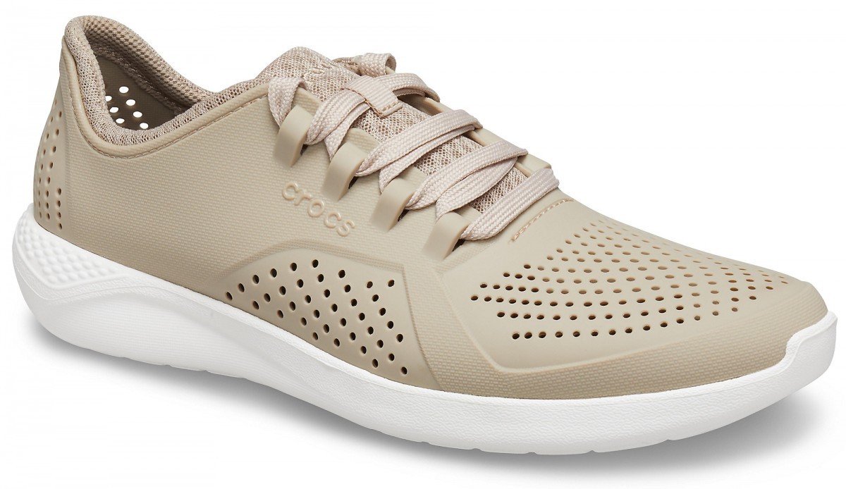 Pantofi Crocs Men\'s LiteRide Pacer Bej - Cobblestone/White - 1 | YEO