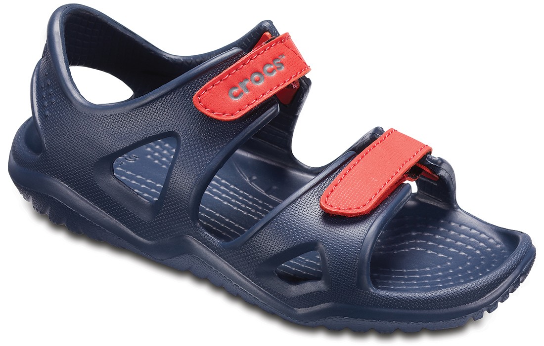 Sandale Crocs Swiftwater River Sandal Kids Albastru - Navy/Flame - 1 | YEO