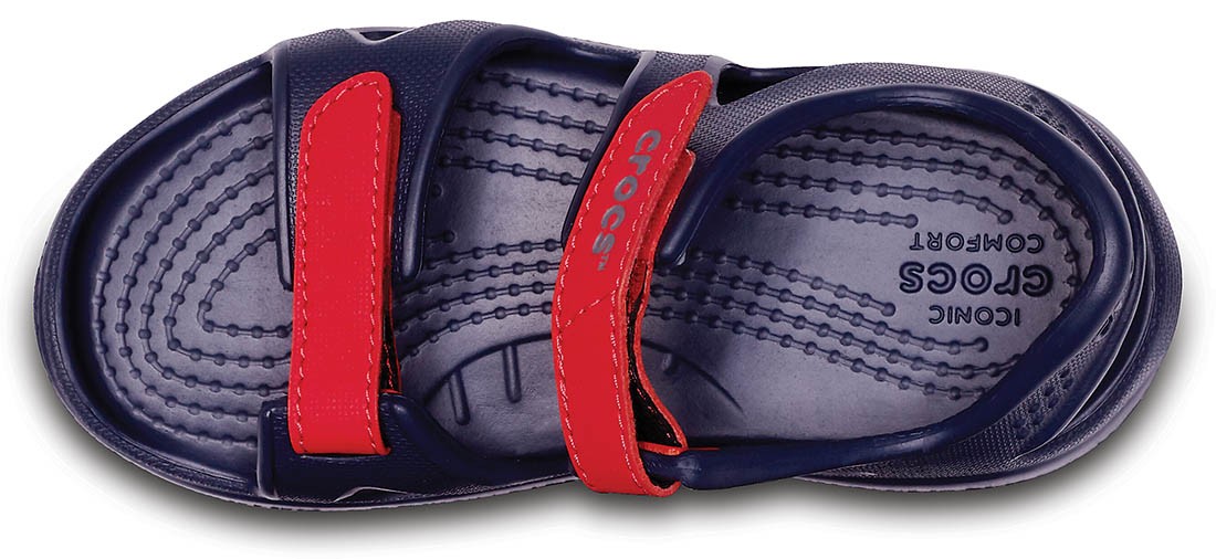 Sandale Crocs Swiftwater River Sandal Kids Albastru - Navy/Flame - 2 | YEO