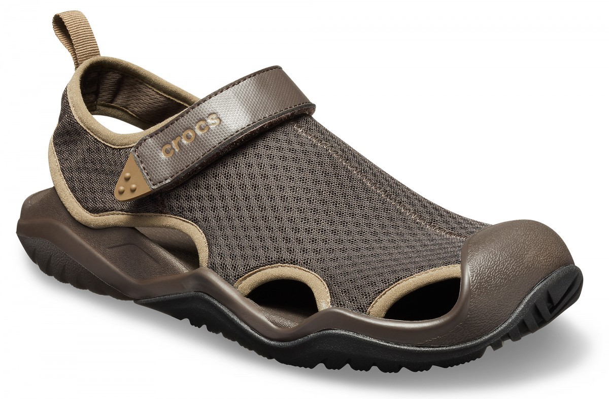 Sandale Crocs Swiftwater Mesh Deck Sandal Maro - Espresso - 1 | YEO