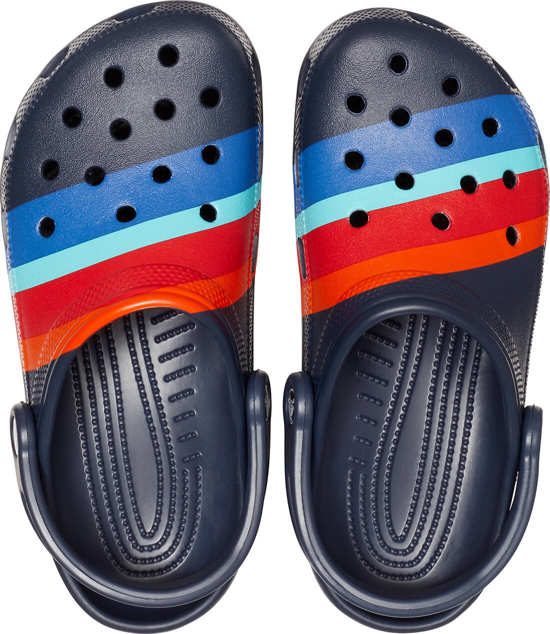 Saboti Crocs Classic Seasonal Graphic Clog Albastru - Navy/Multi - 2 | YEO