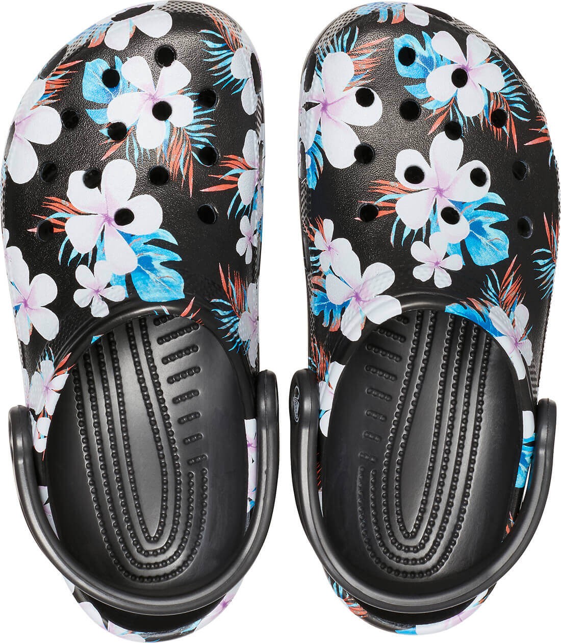 Saboti Crocs Classic Seasonal Graphic Clog Negru - Black/Floral - 2 | YEO