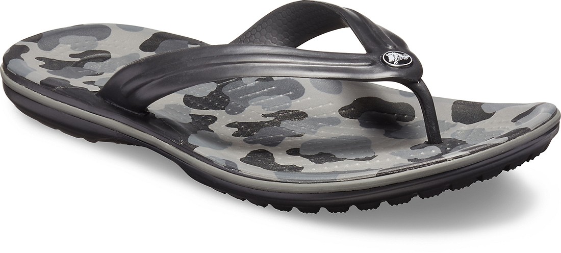 Slapi Crocs Crocband Seasonal Graphic Flip Gri - Slate Grey/Black - 1 | YEO