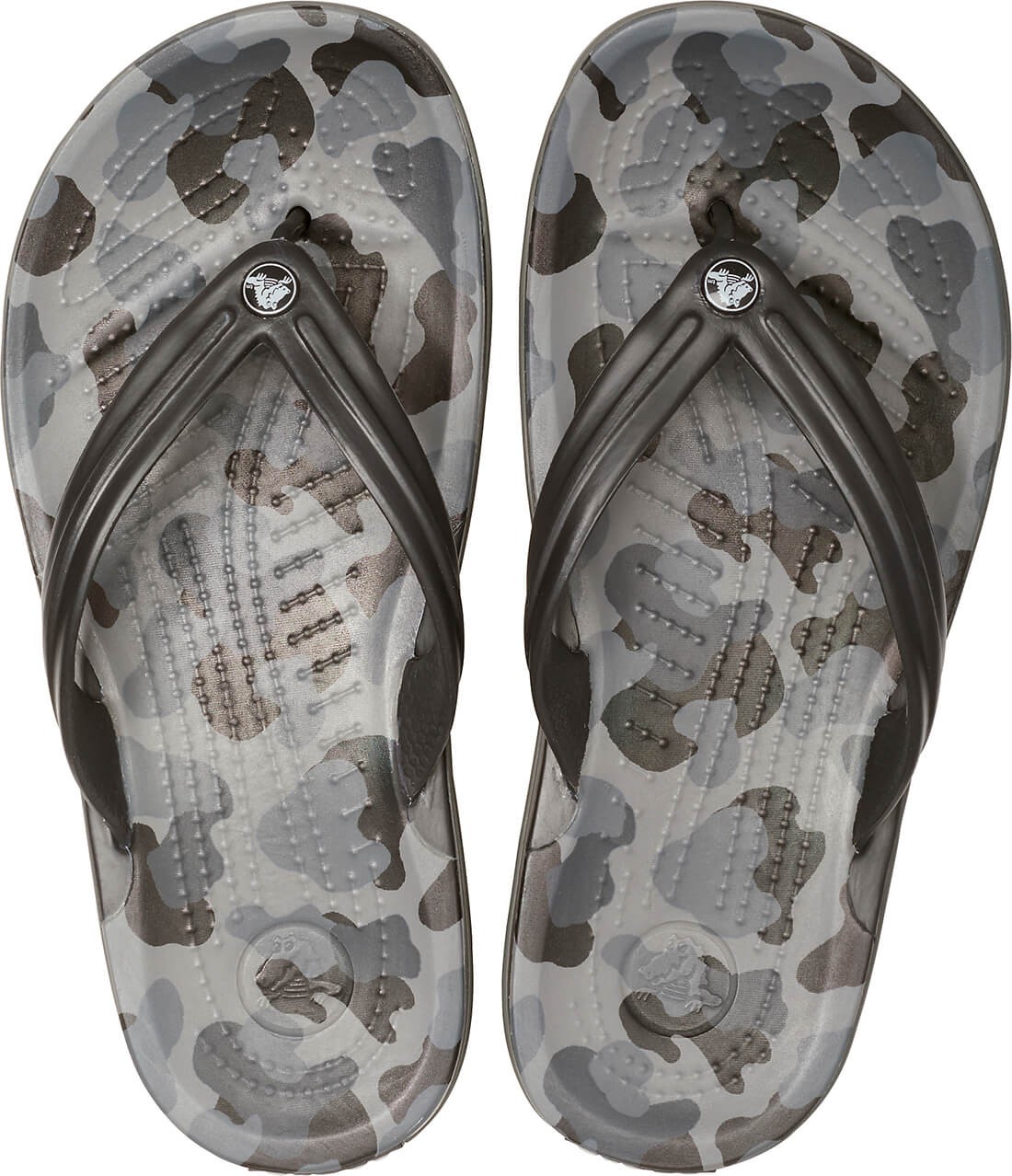 Slapi Crocs Crocband Seasonal Graphic Flip Gri - Slate Grey/Black - 2 | YEO