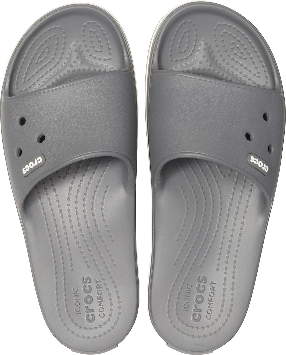 Papuci Crocs Crocband III Slide Gri - Slate Grey/White - 2 | YEO