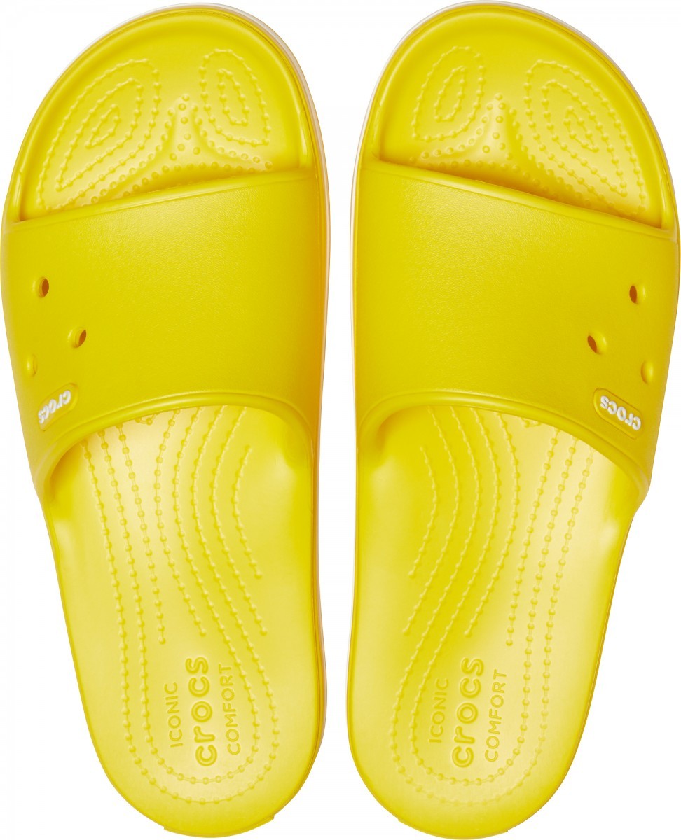 Papuci Crocs Crocband III Slide Galben - Lemon/White - 2 | YEO