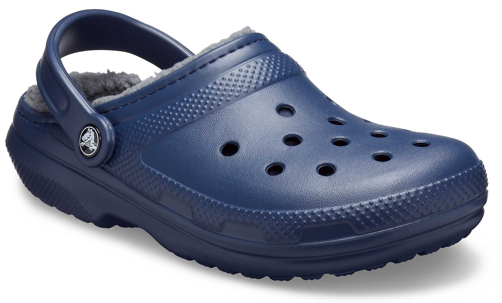 Saboti Crocs Classic Lined Clog Albastru - Navy/Charcoal - 1 | YEO