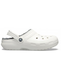 Saboti Crocs Classic Lined... Alb - White/Grey