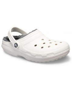 Saboti Crocs Classic Lined... Alb - White/Grey 2